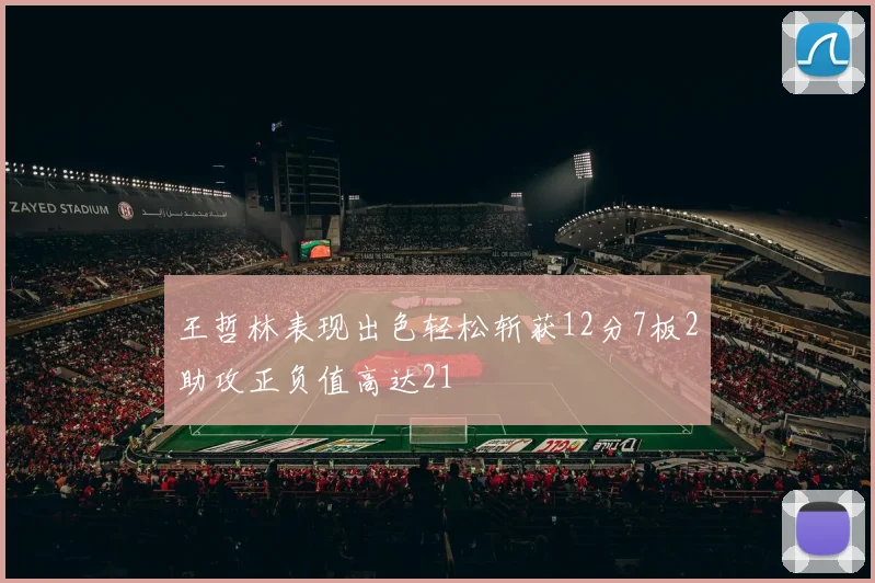 王哲林表现出色轻松斩获12分7板2助攻正负值高达21